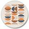 Designart - Abstract Sun and Moon S In Blue and Orange - Modern Metal Circle Wall Art